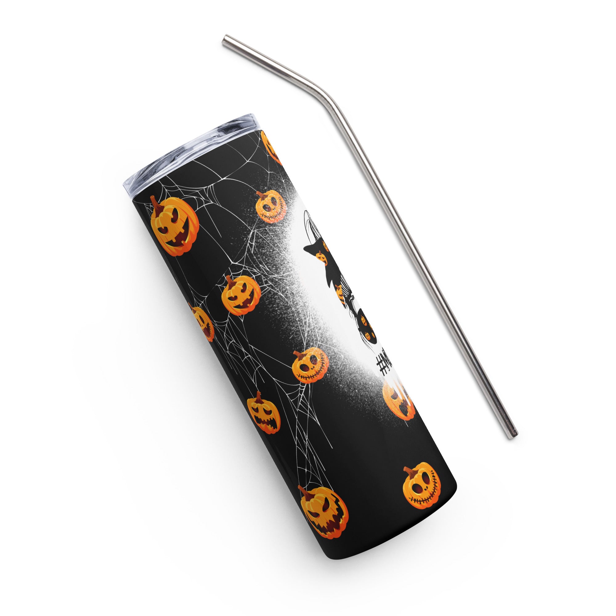 Messy Bun Momster Halloween Stainless steel tumbler