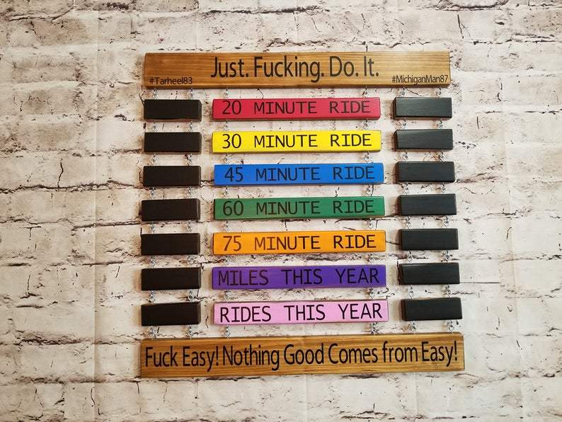 Unique personalized cyclist gift and home gym wall décor idea