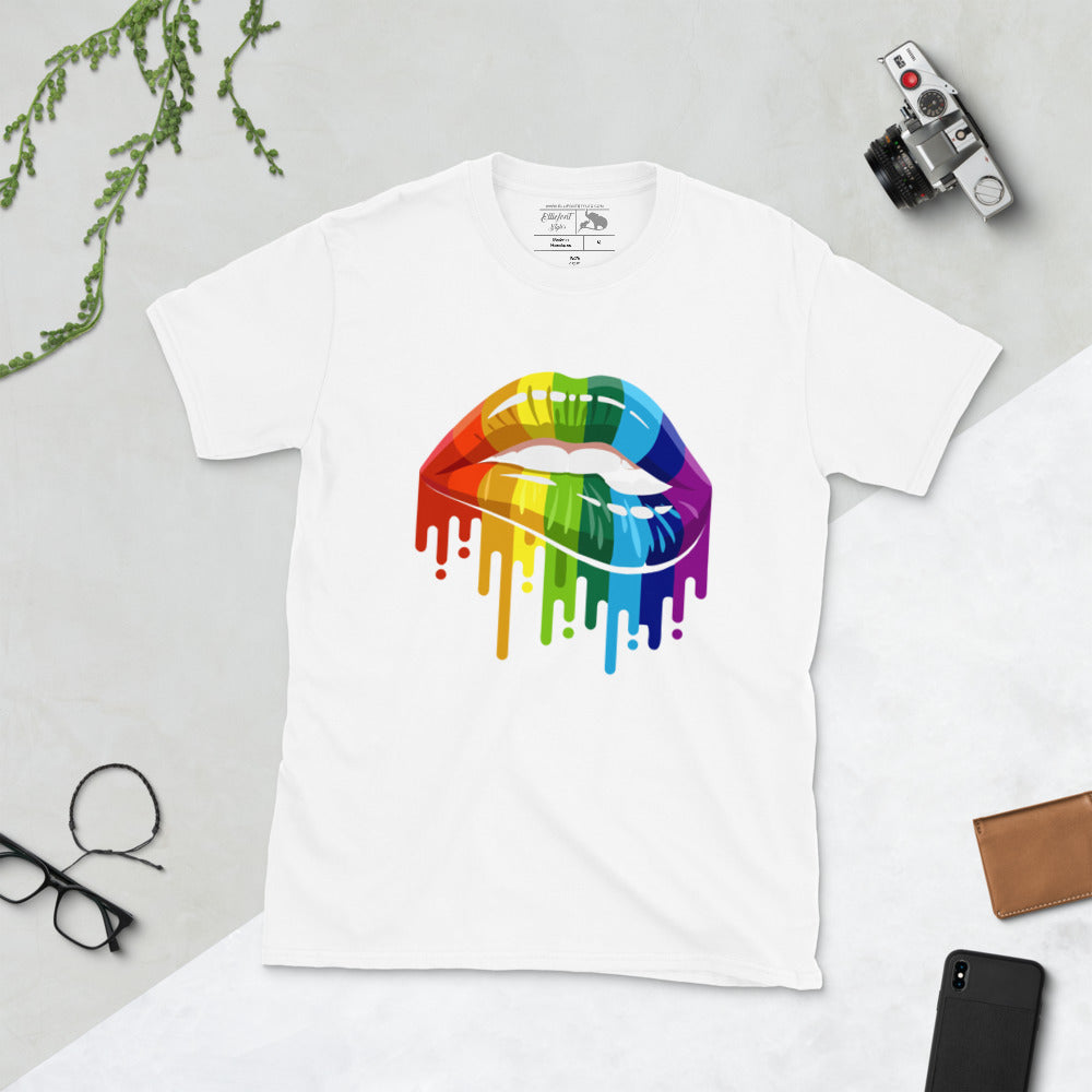 LGBT Rainbow Biting Lip shirt