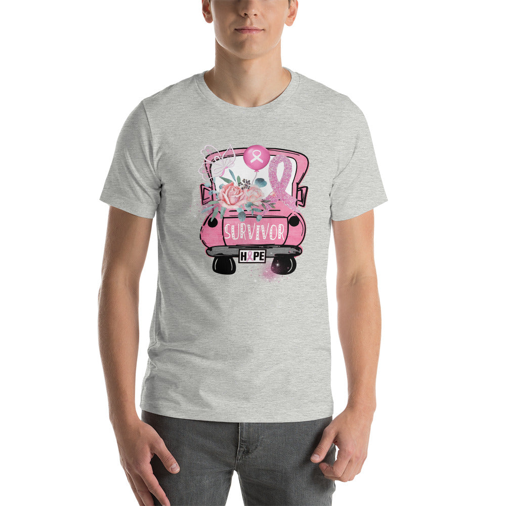 Breast Cancer Shirt Vintage Truck Pink Ribbon Shirts