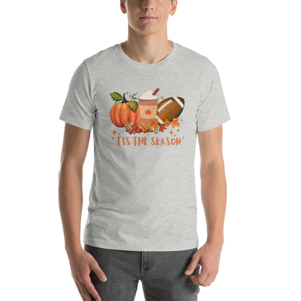 Pumpkin Spice Football Fall Tis The Season Shirt