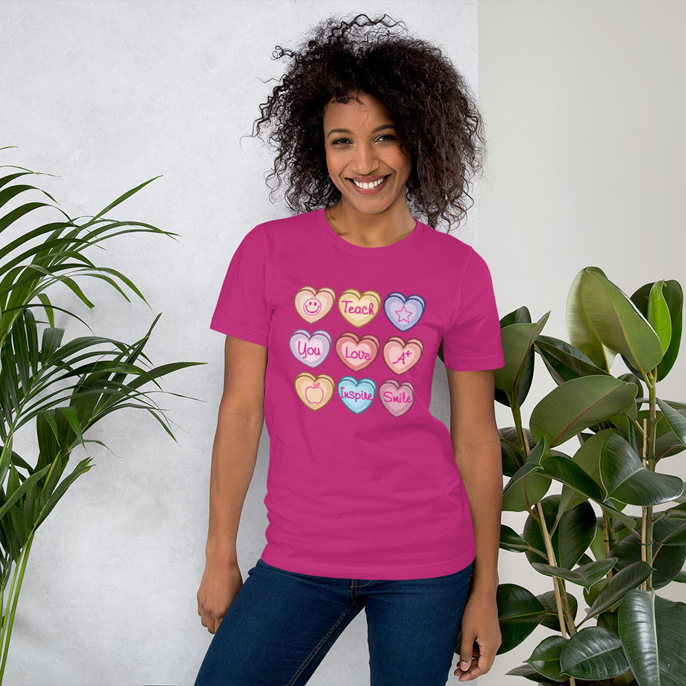 Candy Hearts Teacher Valentine Shirt