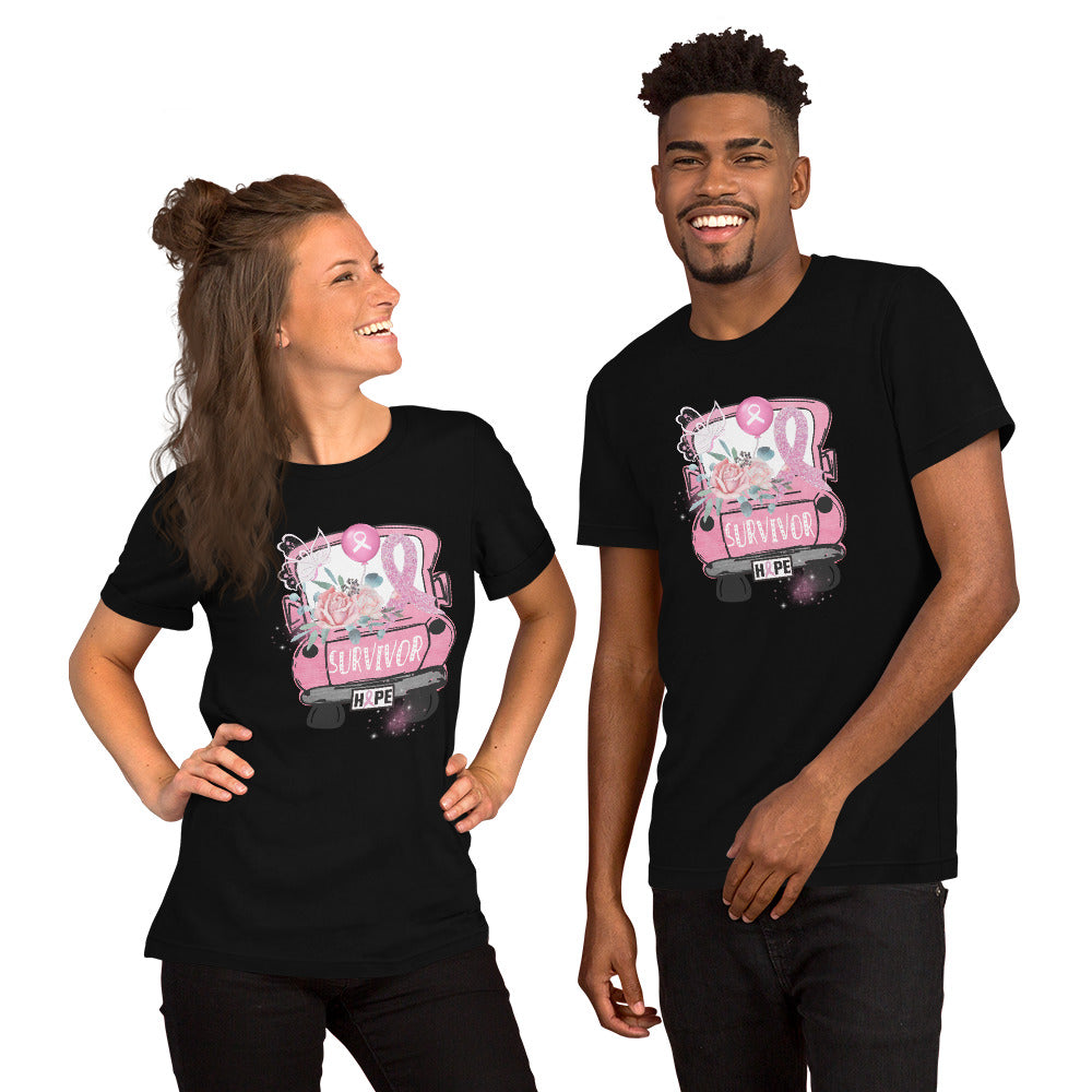 Breast Cancer Shirt Vintage Truck Pink Ribbon Shirts