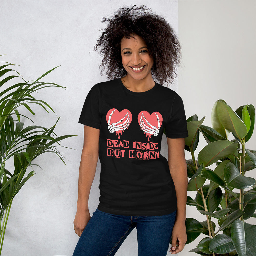 Dead Inside But Horney Funny Valentines Shirt