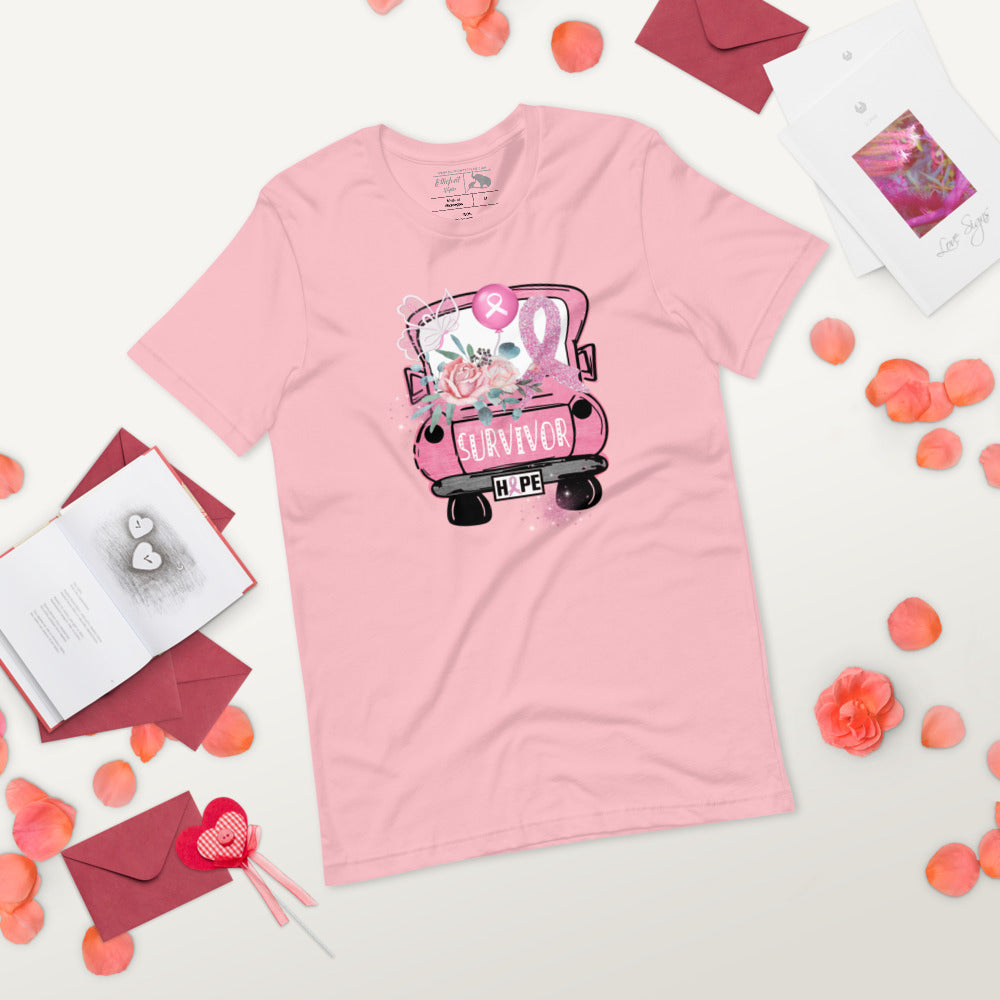 Breast Cancer Shirt Vintage Truck Pink Ribbon Shirts