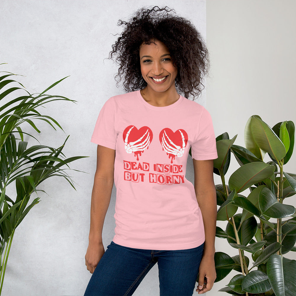 Dead Inside But Horney Funny Valentines Shirt