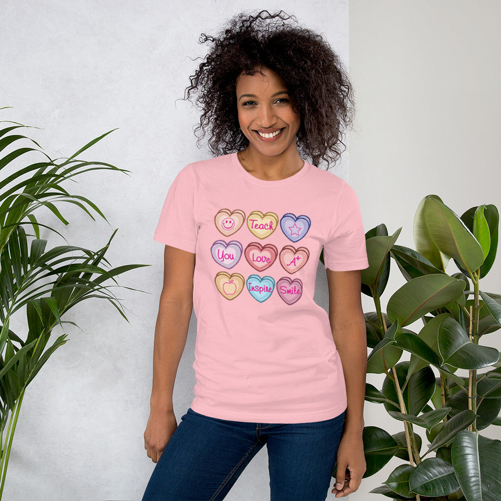 Candy Hearts Teacher Valentine Shirt