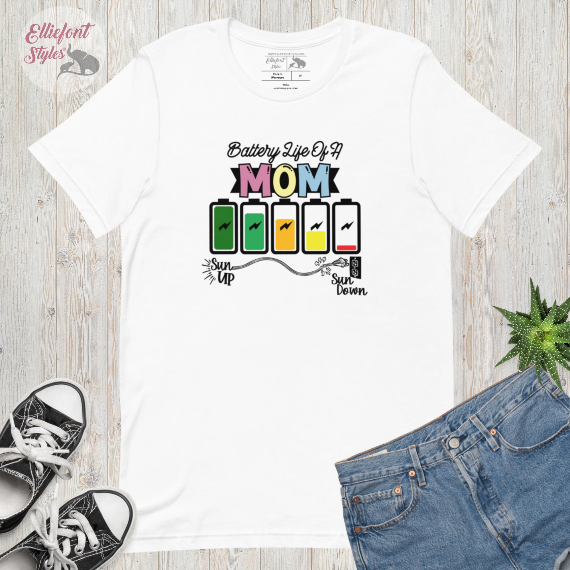 Mom Life Battery Shirt