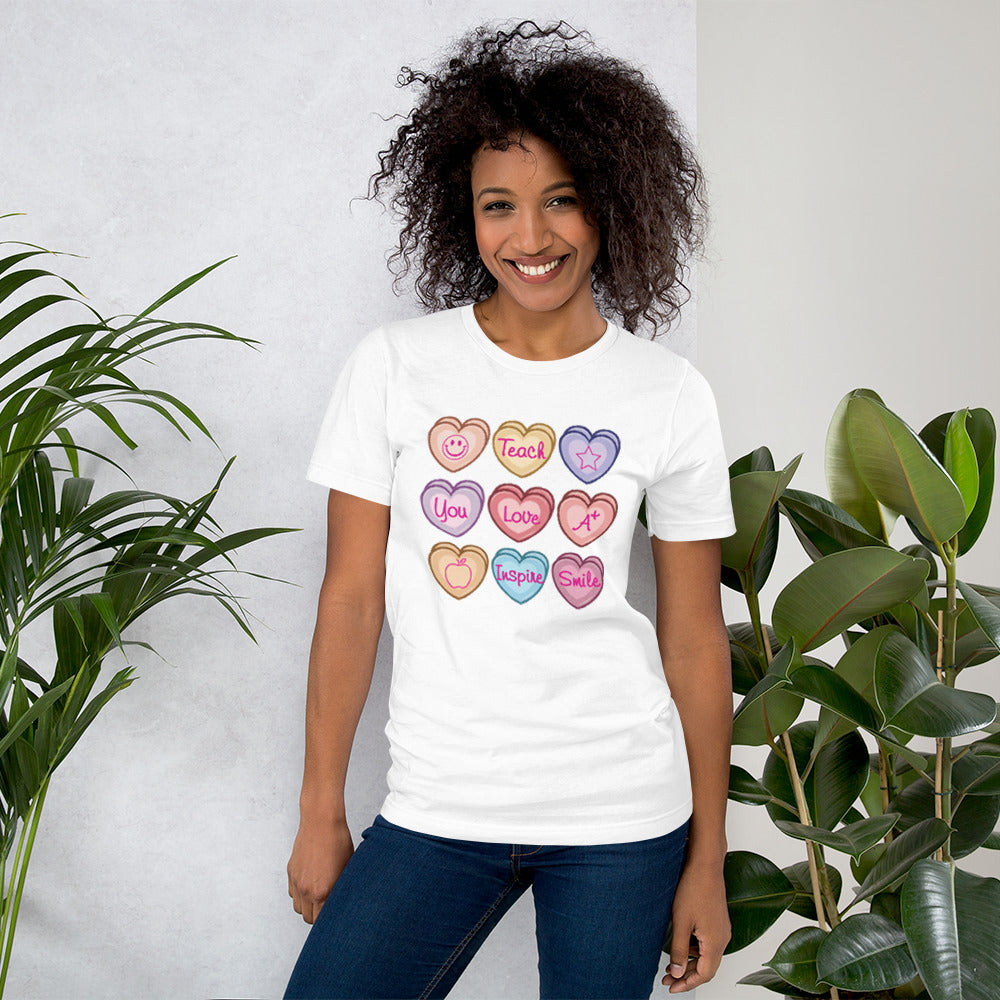 Candy Hearts Teacher Valentine Shirt