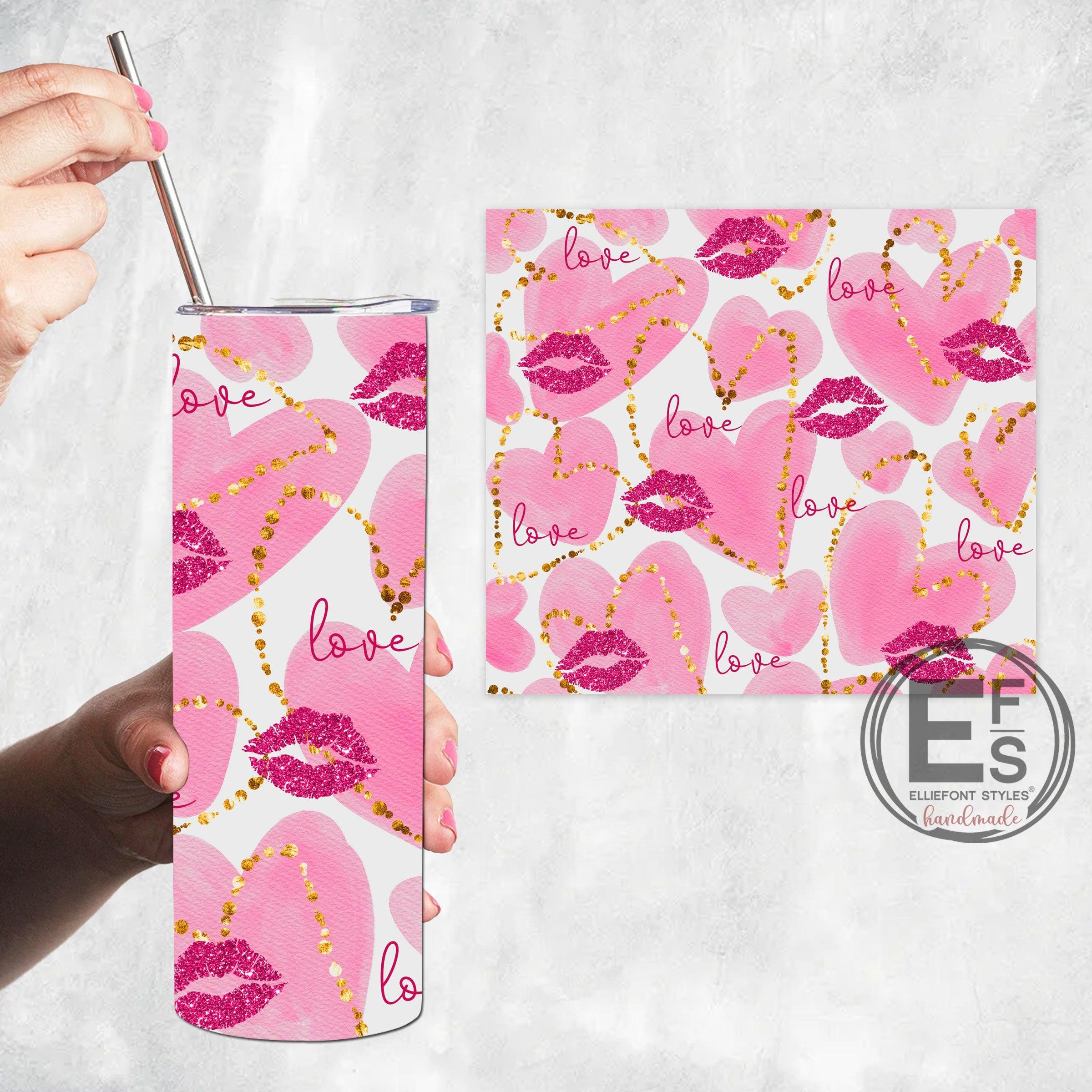 Love & Kisses Valentines Tumbler