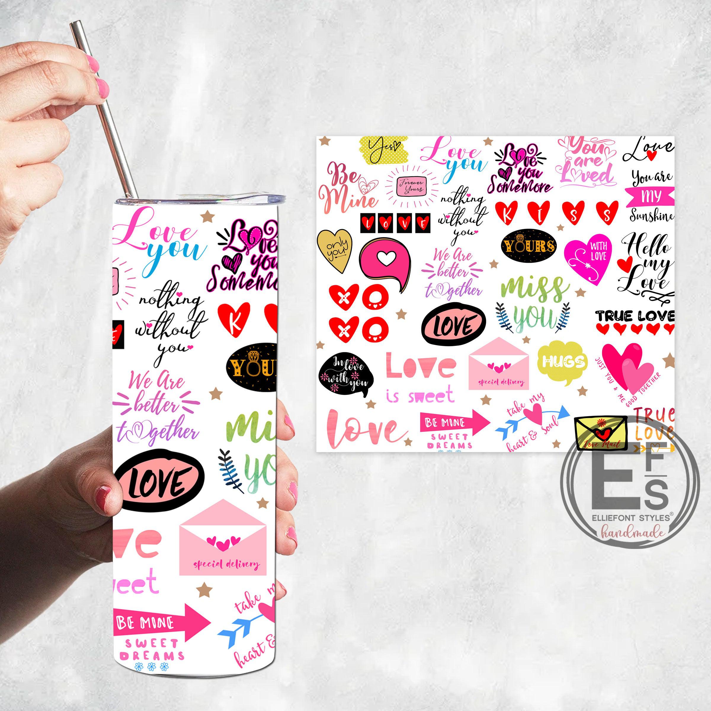 Word Art Valentine's Day Tumbler