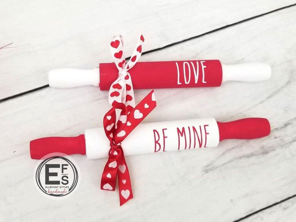 tiered tray valentines day mini rolling pins