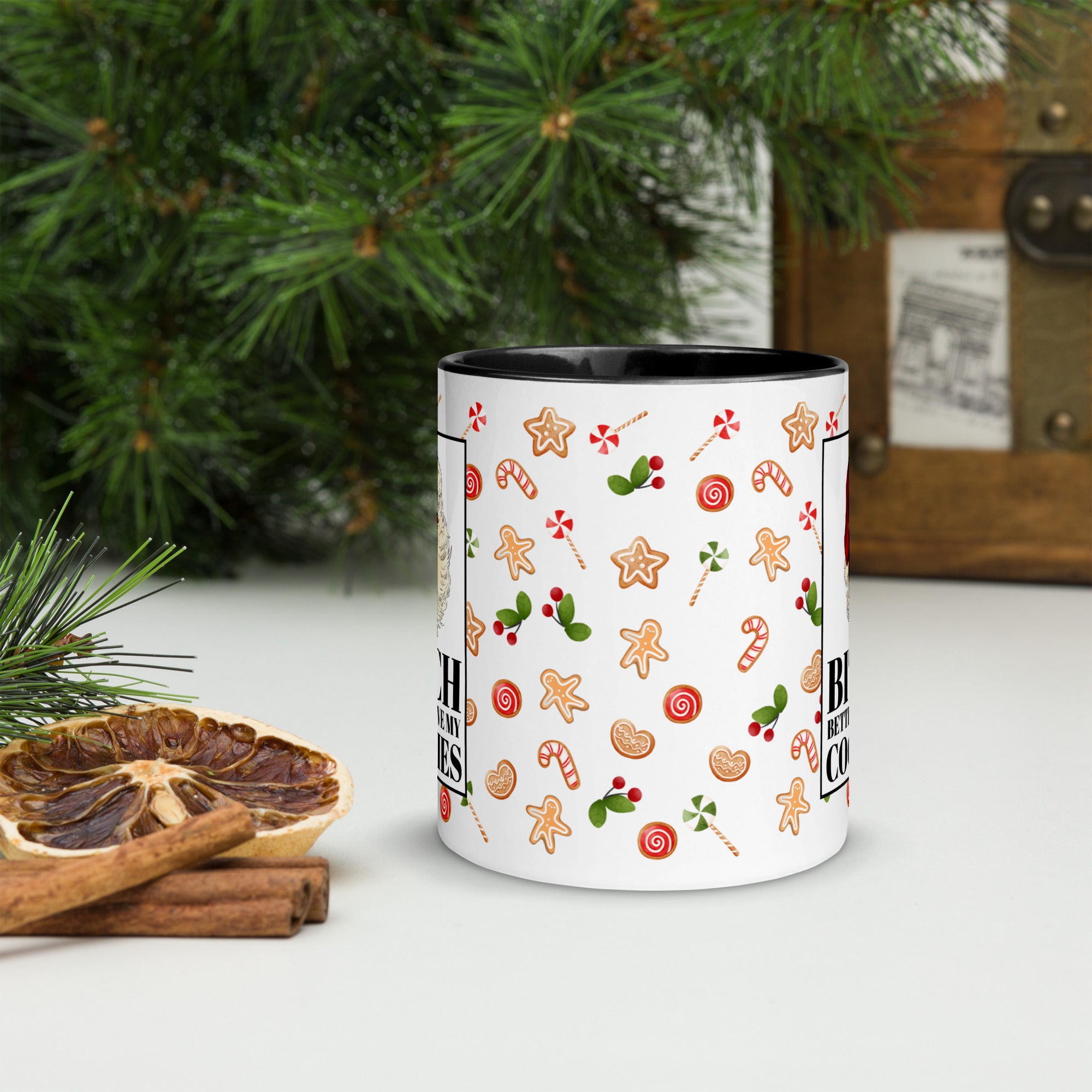 Funny Santa Cookies Christmas Mug