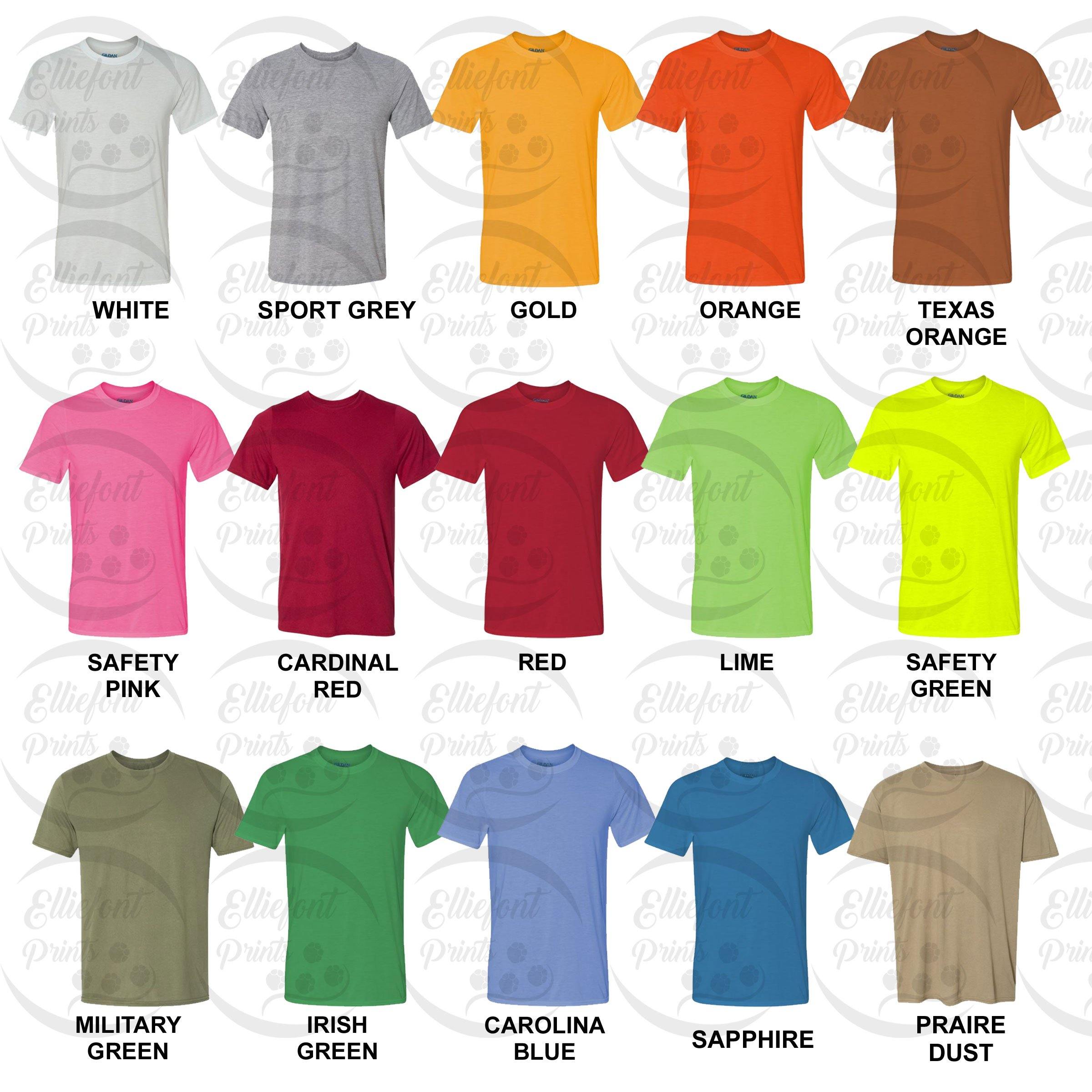 Gildan Color Charts - Elliefont Styles