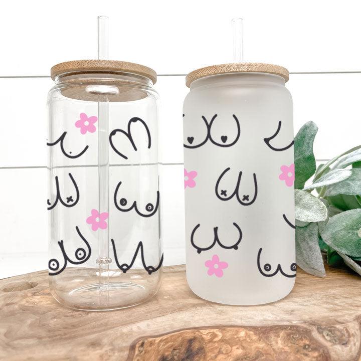 Playful doodle boob tumbler, funny and empowering gift for women, friends, or coworkers
