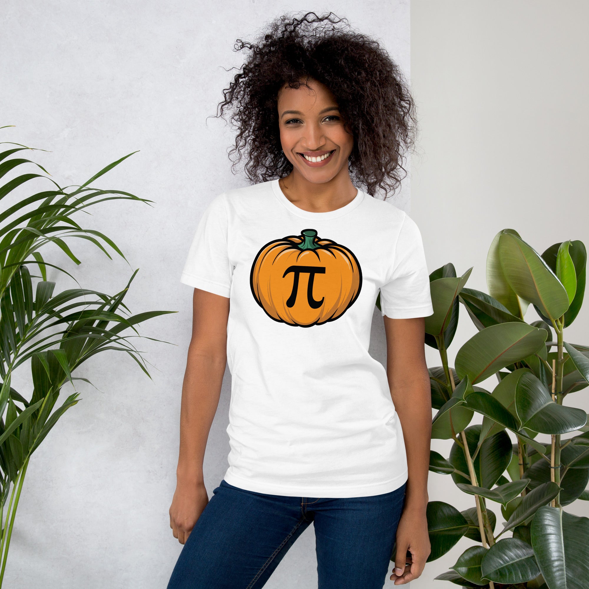 Geeky math shirt with pumpkin Pi symbol for Pi Day
