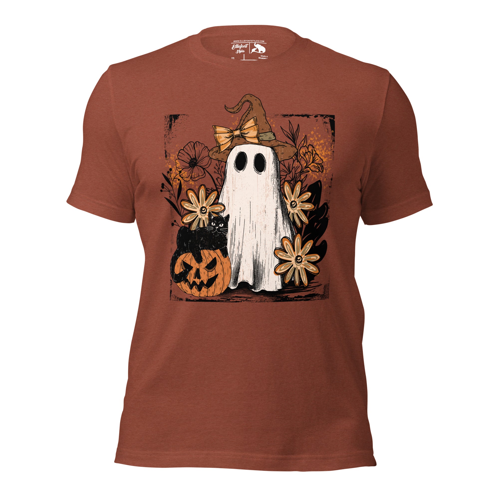 Halloween retro aesthetic witch ghost shirt with classic 70s vibe
