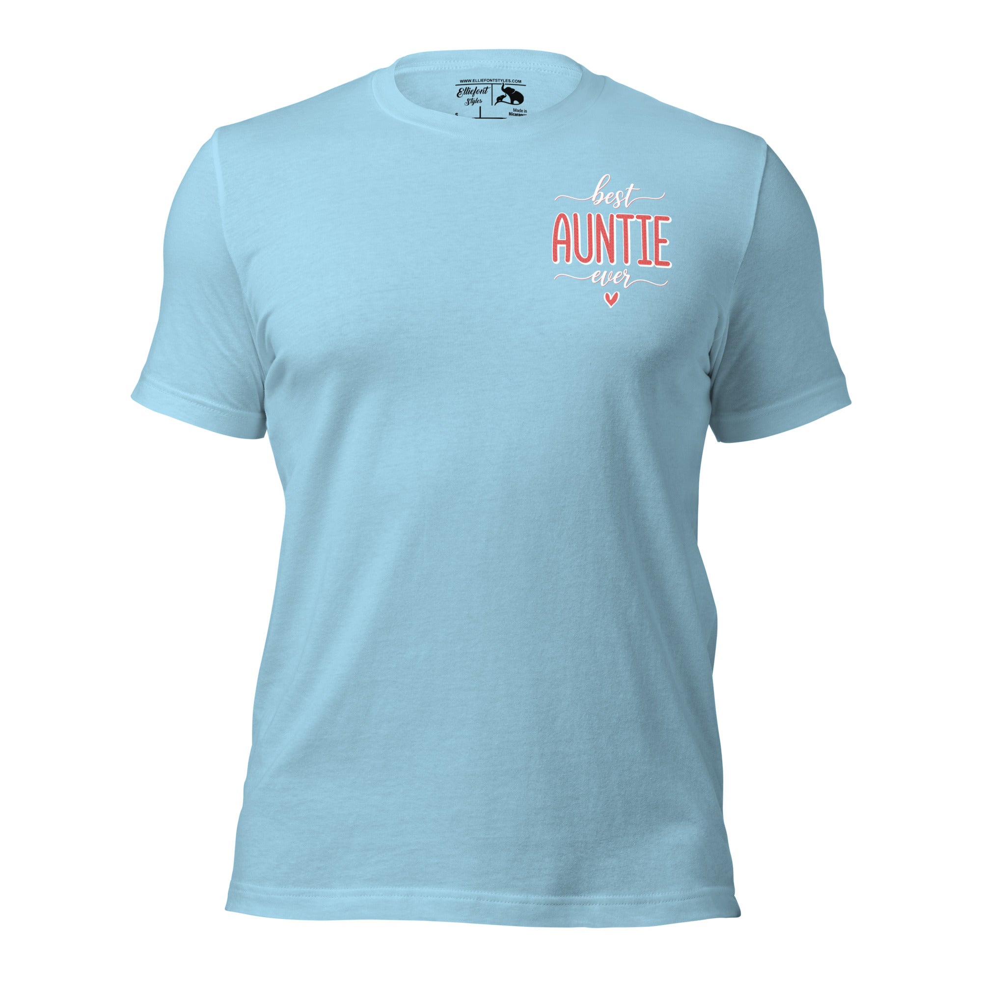 Holiday gift idea for best auntie ever shirt with minimalist font