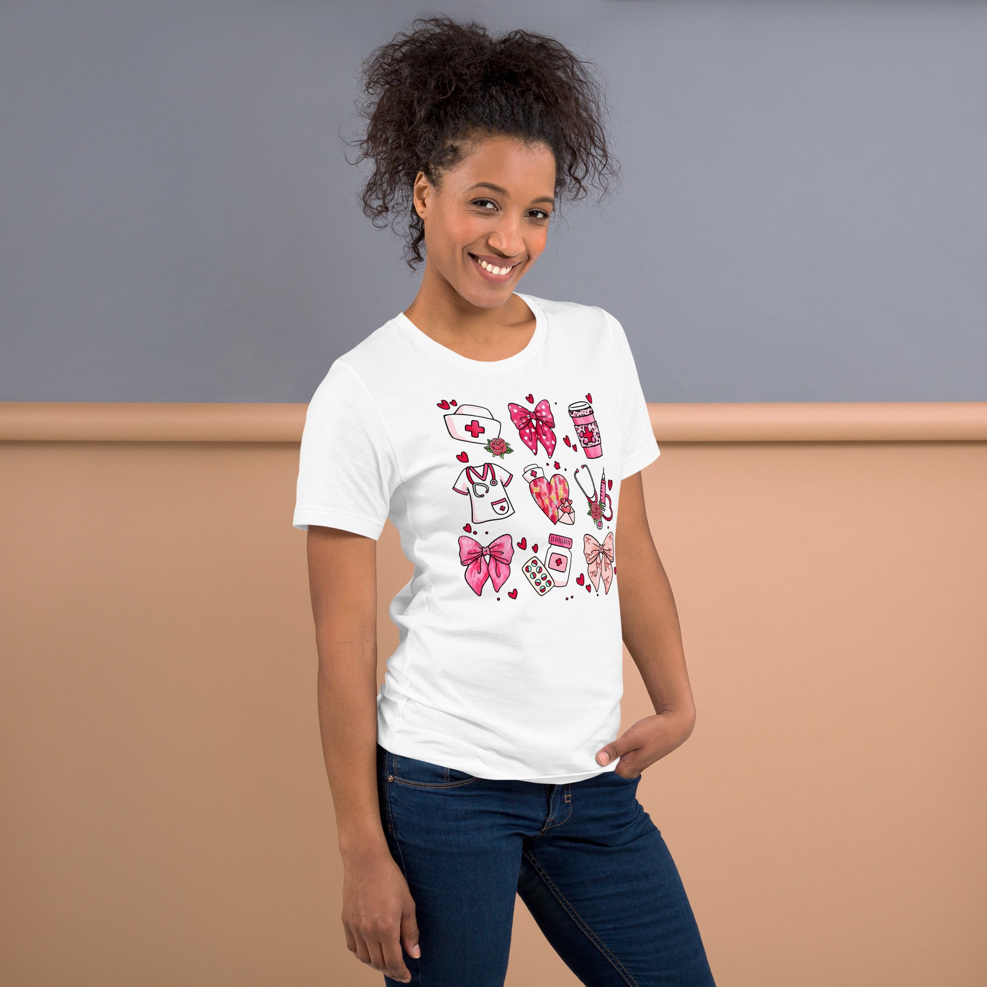 Nurse appreciation gift shirt with coquette nurse life design
