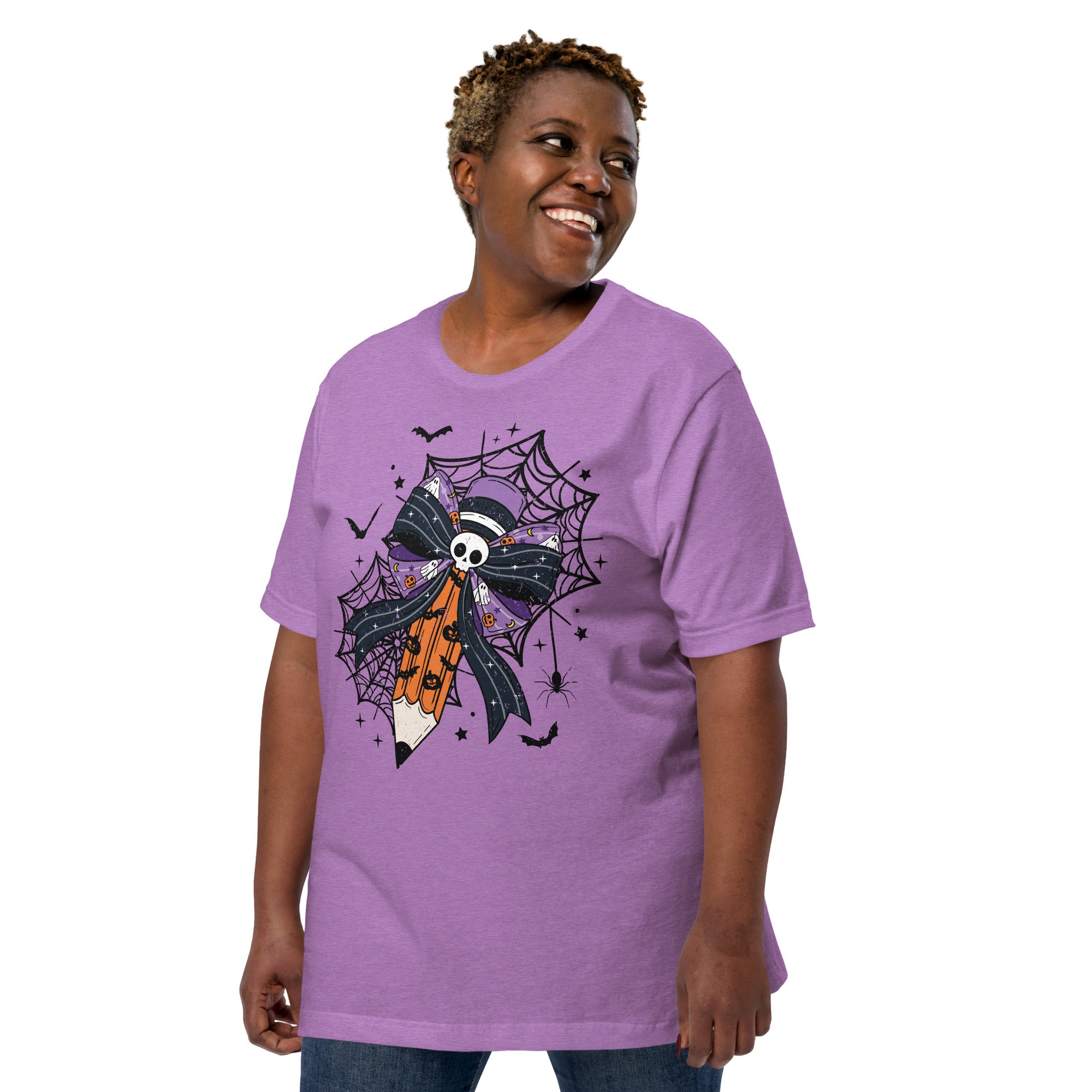 Funny October teacher outfit shirt with Halloween design