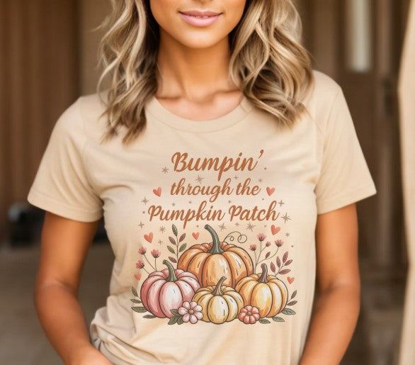 Pumpkin patch pregnancy reveal shirt for expecting moms