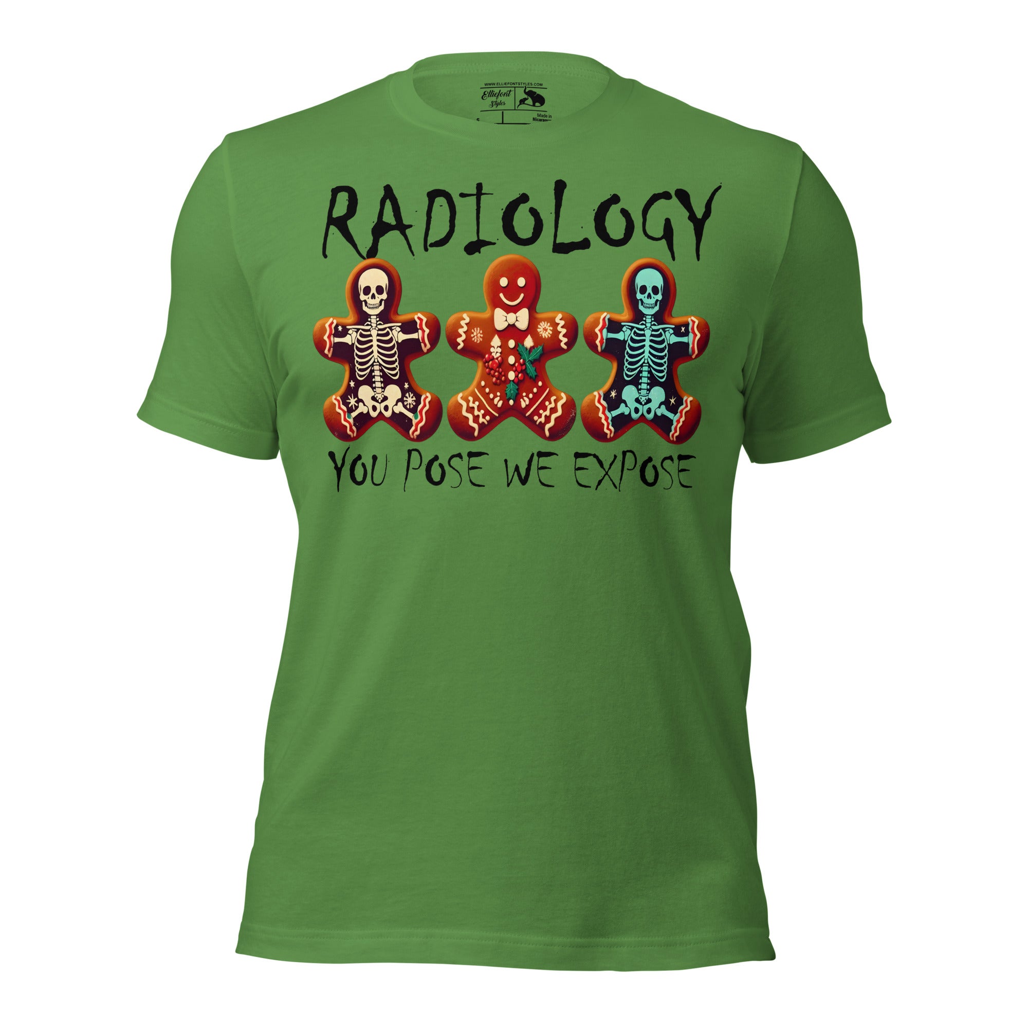 Radiology student gift shirt with funny gingerbread X-ray graphic