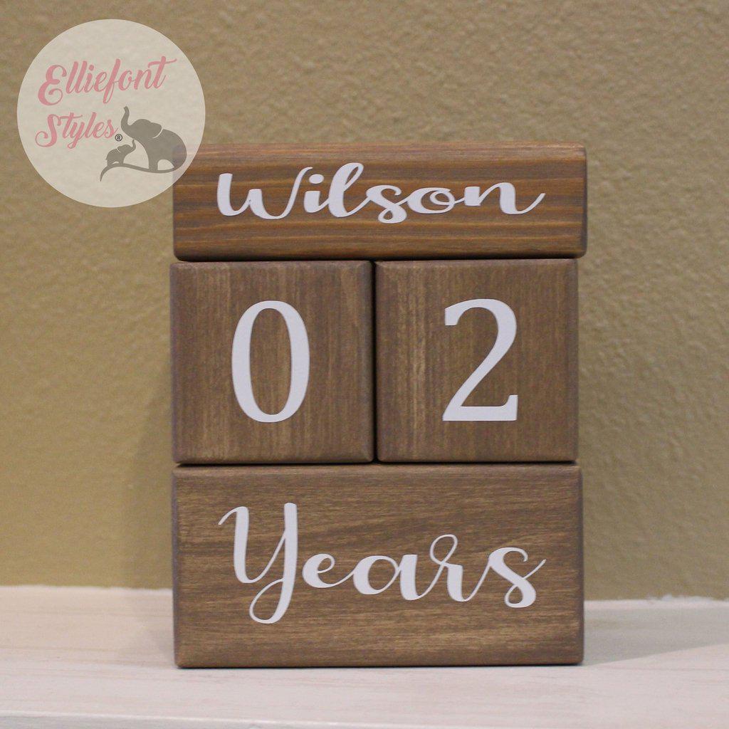 Baby Age Milestone Blocks