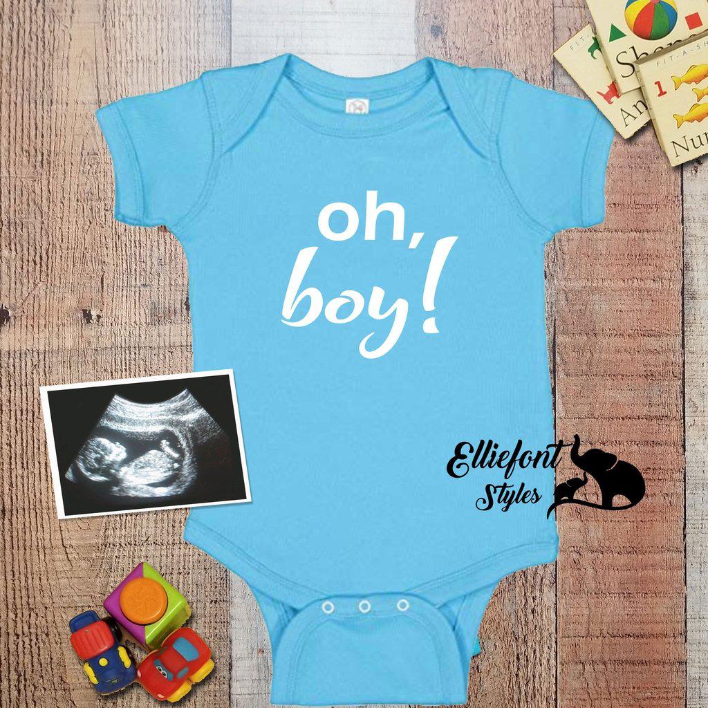 Oh, girl! Pregnancy Announcement Gender Reveal Infant One Piece Bodysuit Onesie - Elliefont Styles