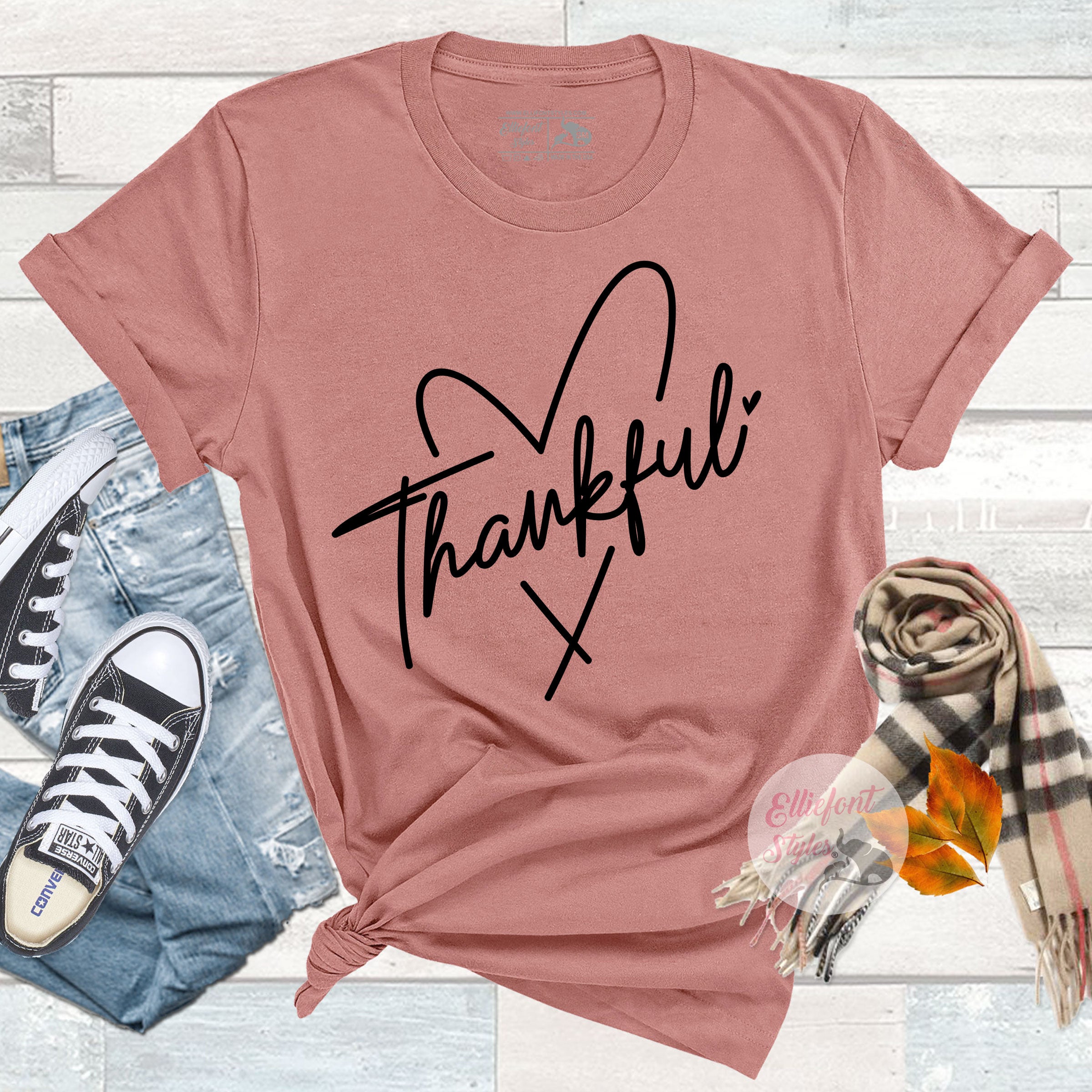 Cute Thanksgiving shirt for fall outfits and cozy holiday gatherings