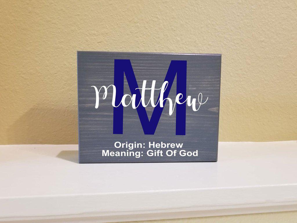 Baby Name Meaning Wood Sign | Personalized Baby Shower Newborn Gift - Elliefont Styles