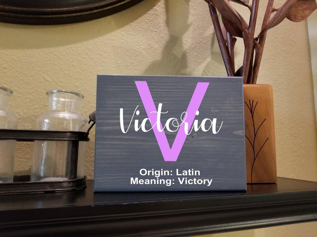 Baby Name Meaning Wood Sign | Personalized Baby Shower Newborn Gift - Elliefont Styles