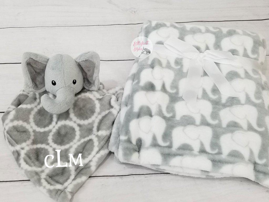 Personalized Baby Gift Set Box | Elephant Nursery | Baby Shower Gift Set - Elliefont Styles