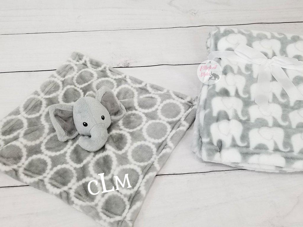 Personalized Baby Gift Set Box | Elephant Nursery | Baby Shower Gift Set - Elliefont Styles