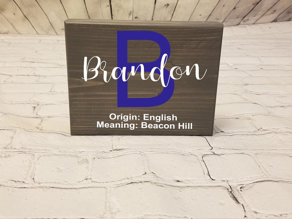 Personalized baby name meaning sign