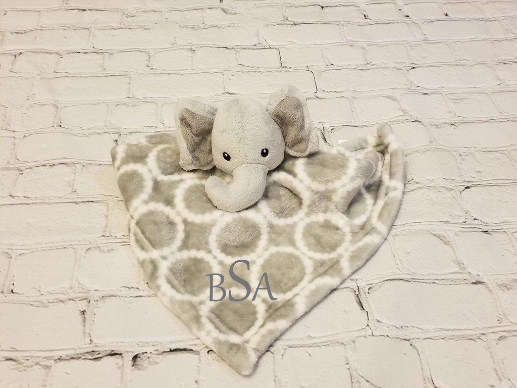monogram baby security blanket