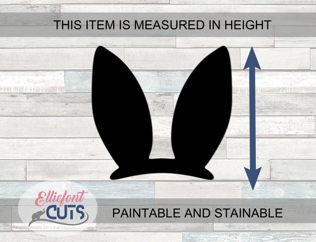 Easter Bunny Ears Wood Cutouts - Elliefont Styles