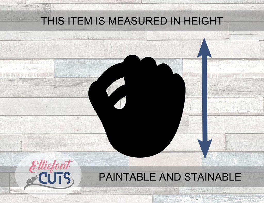 Baseball Mitt Wood Cutouts - Elliefont Styles