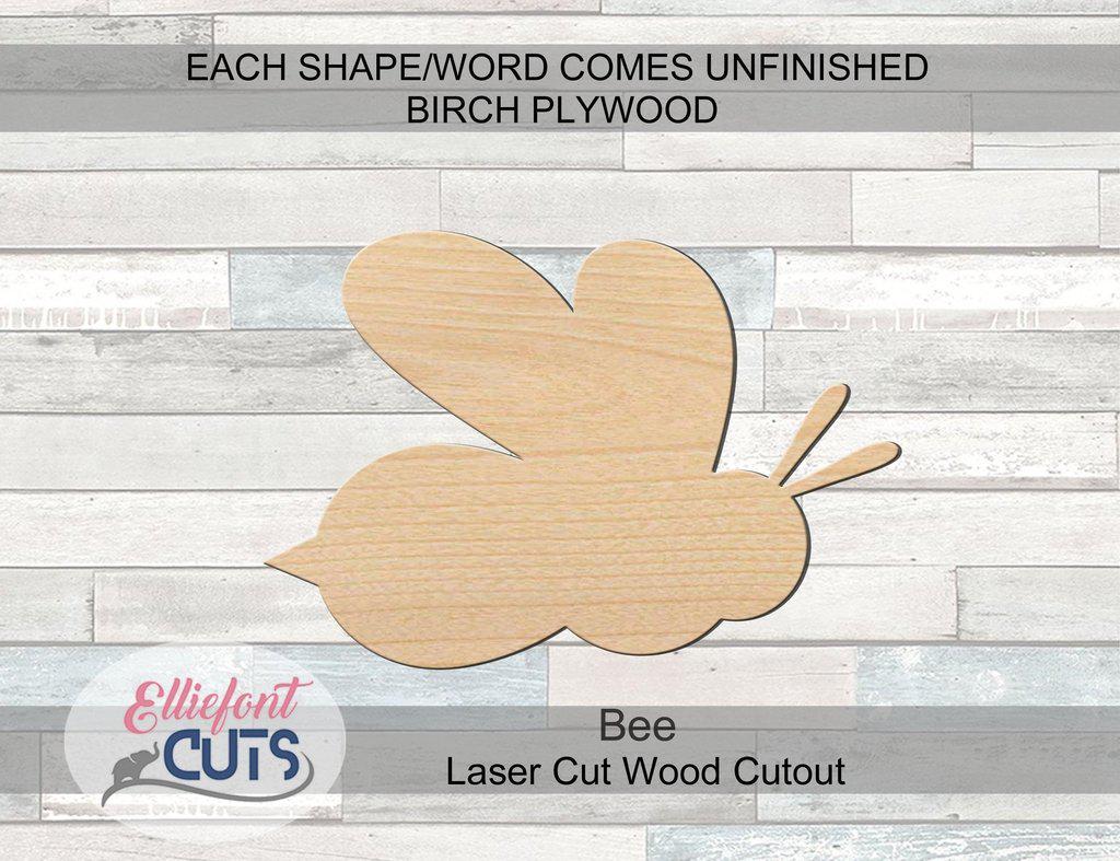 Bee Wood Cutouts - Elliefont Styles