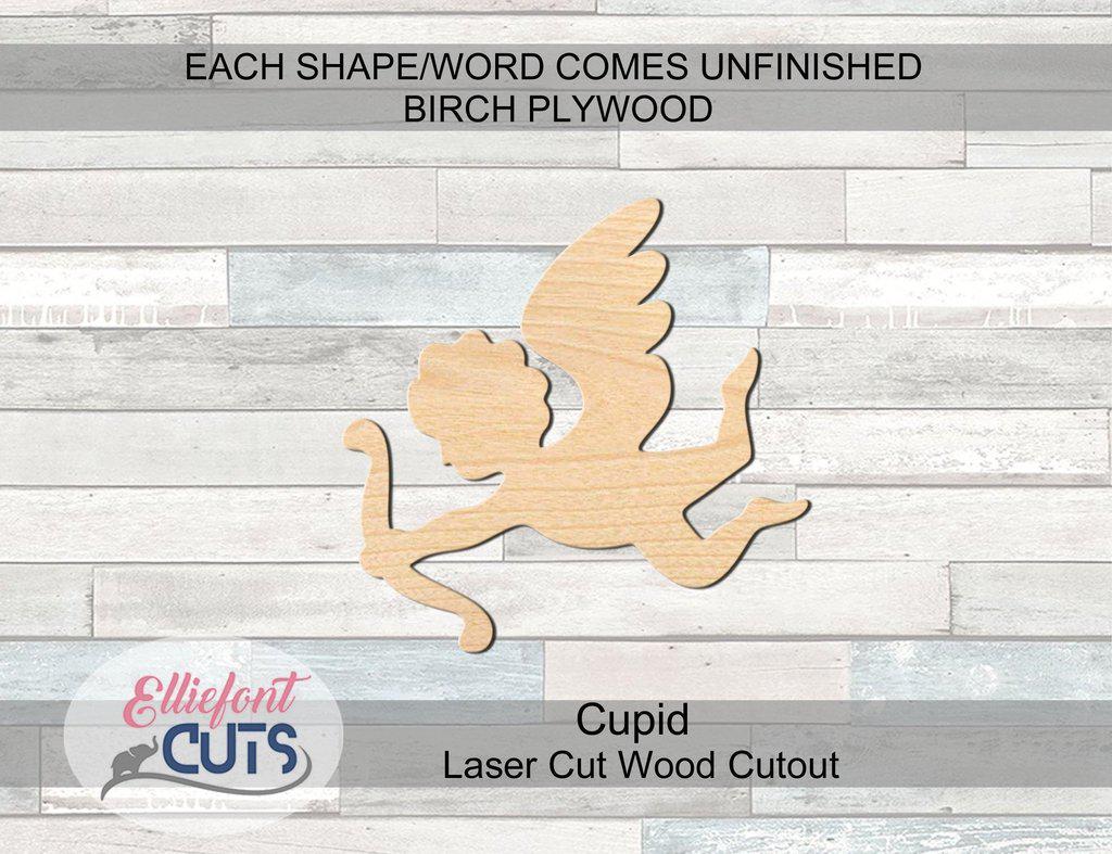 Cupid Wood Cutouts - Elliefont Styles