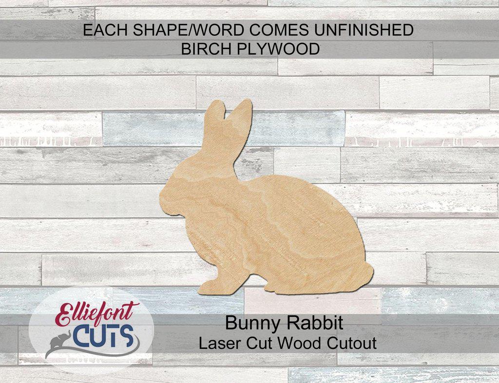 Making Cut Out Rabbits Bunny Rabbit Wood Cutouts Laser Cut Shapes DIY Blank Craft Supplies ...