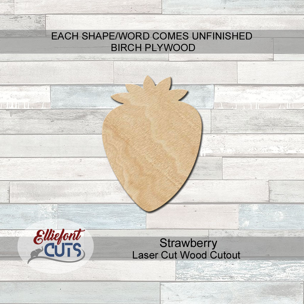 Woodcut Raspberry Strawberry Wood Cutouts – Elliefont Styles