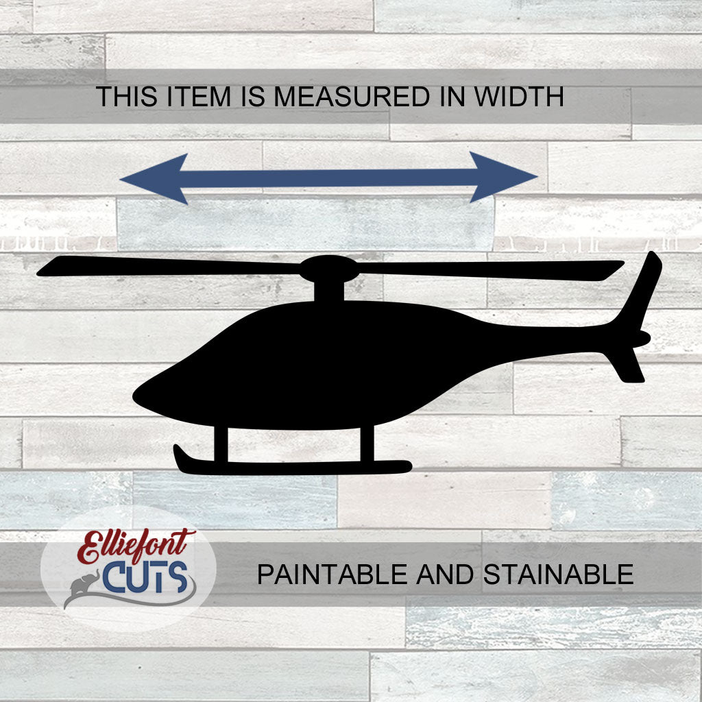 Helicopter Wood Cutouts