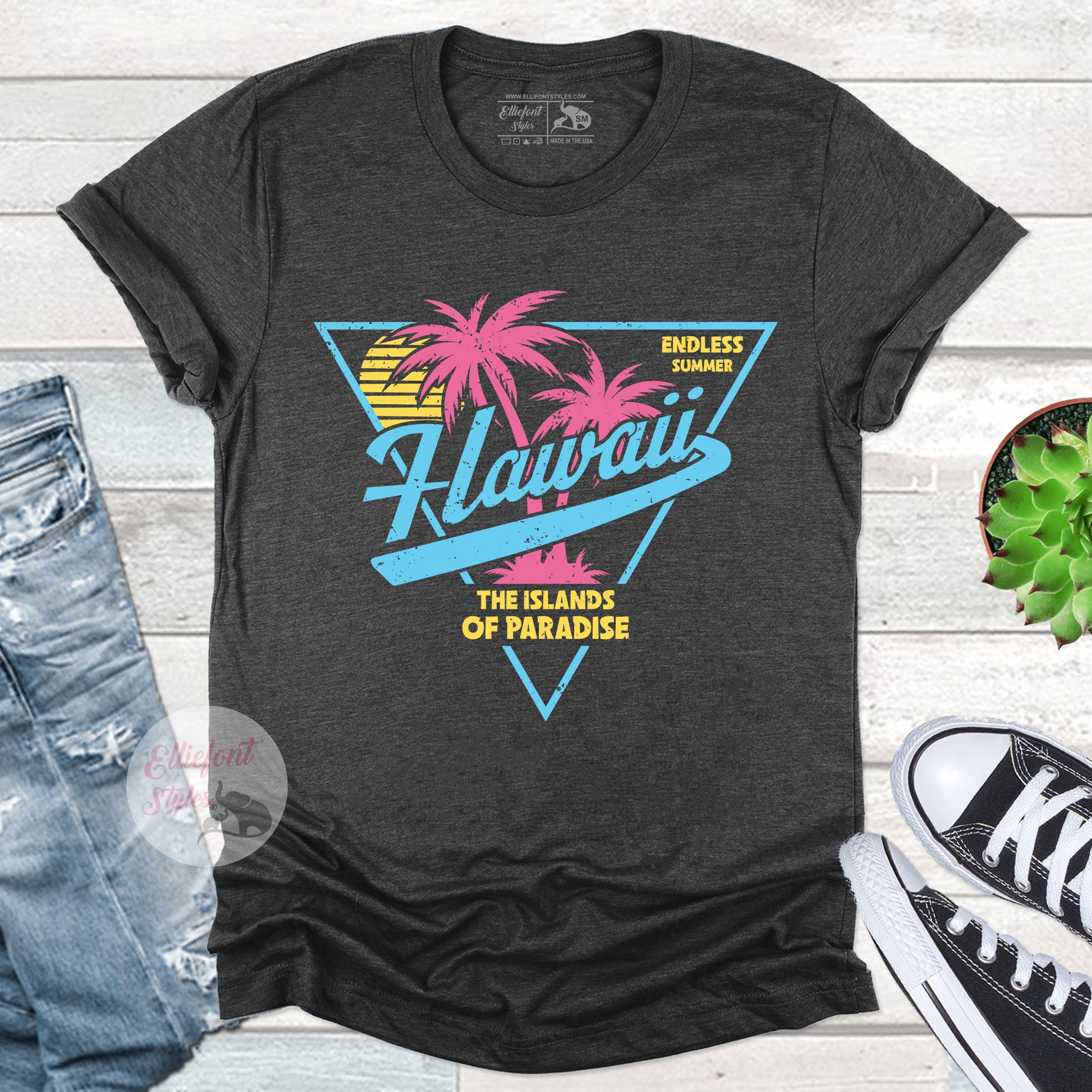 Hawaii Endless Summer Shirt Surf Tee Beach Shirt Retro Vintage 