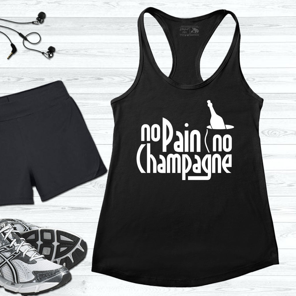 no pain no champagn workout tank