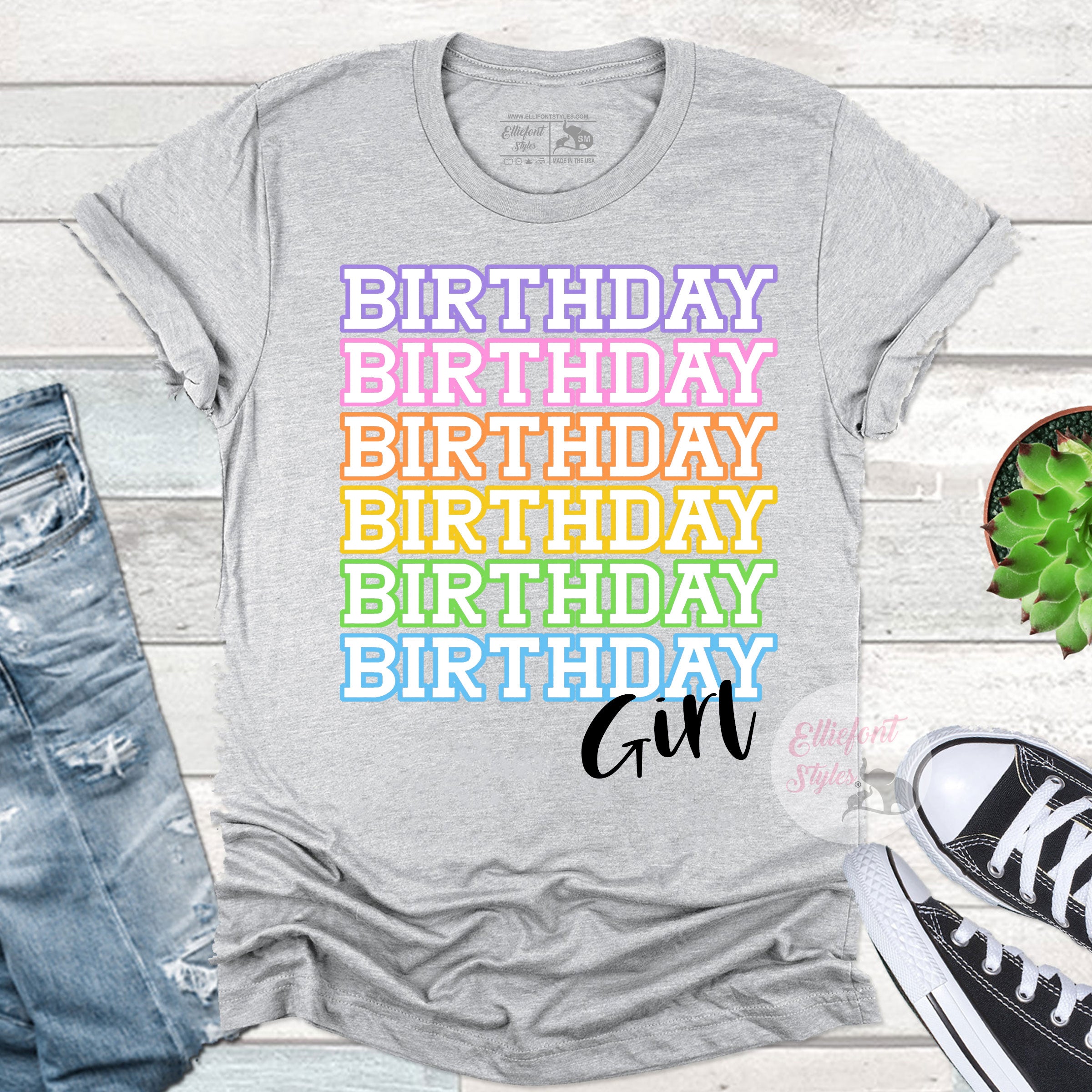 Retro Birthday Girl T-Shirt