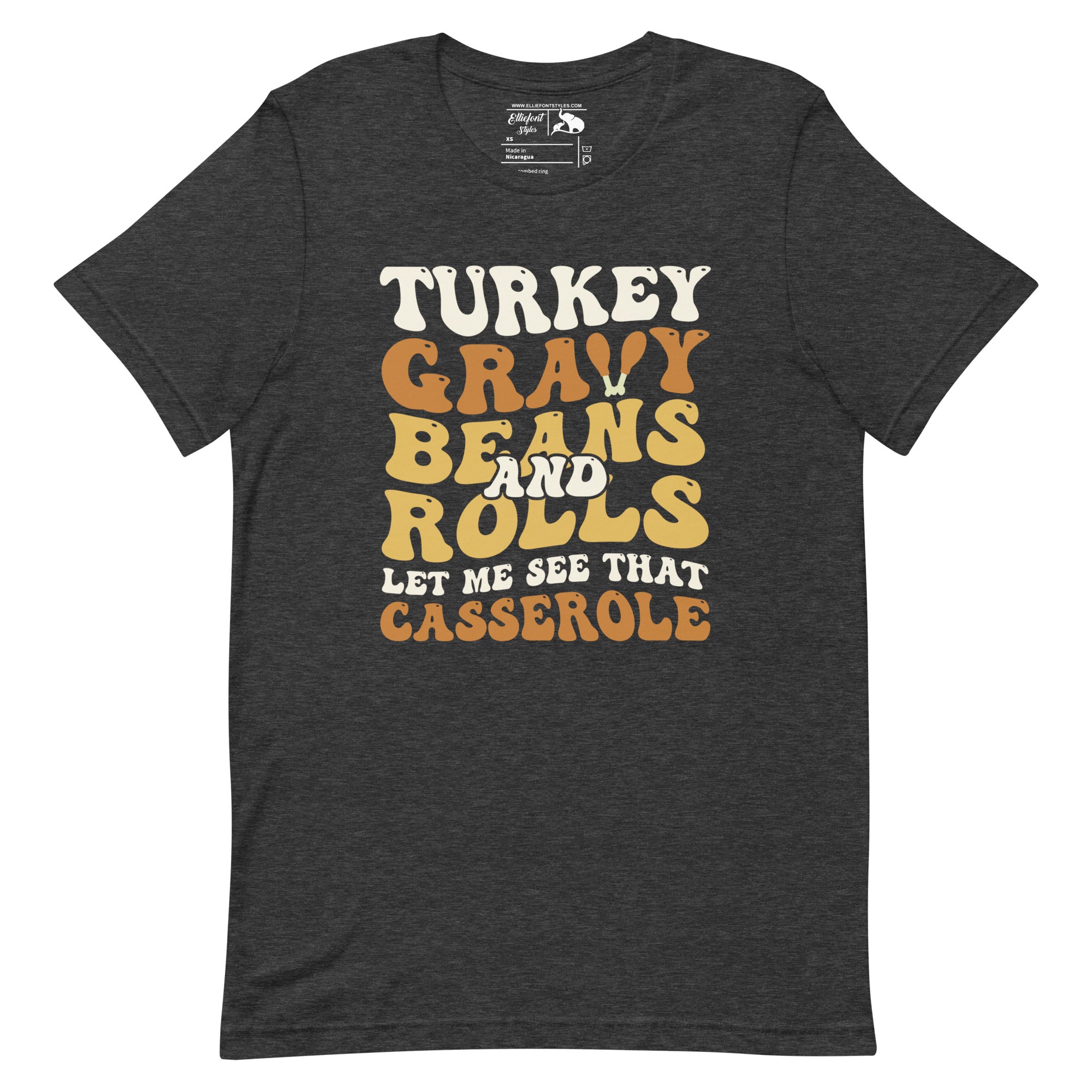 Friendsgiving outfit idea funny food shirt with festive theme