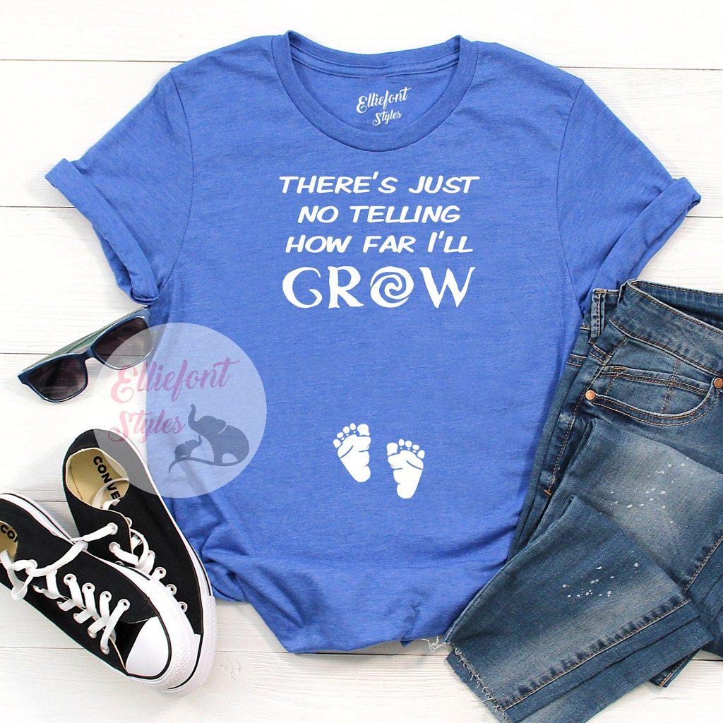 Expecting mom Moana pregnancy reveal shirt with footprints design
