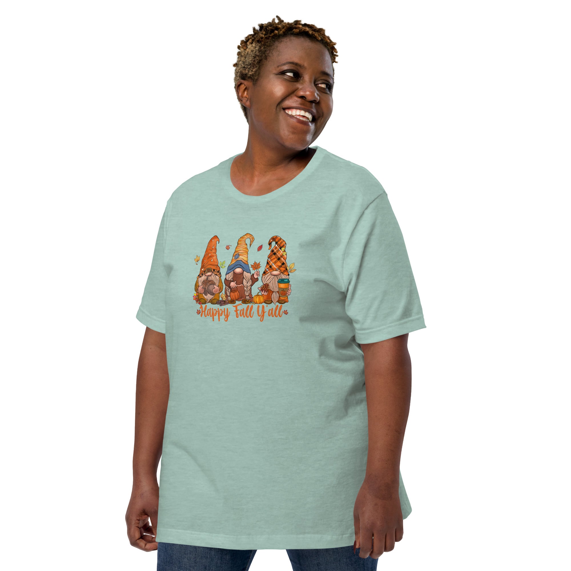 Fall festival shirt with happy gnome design and cheerful autumn message