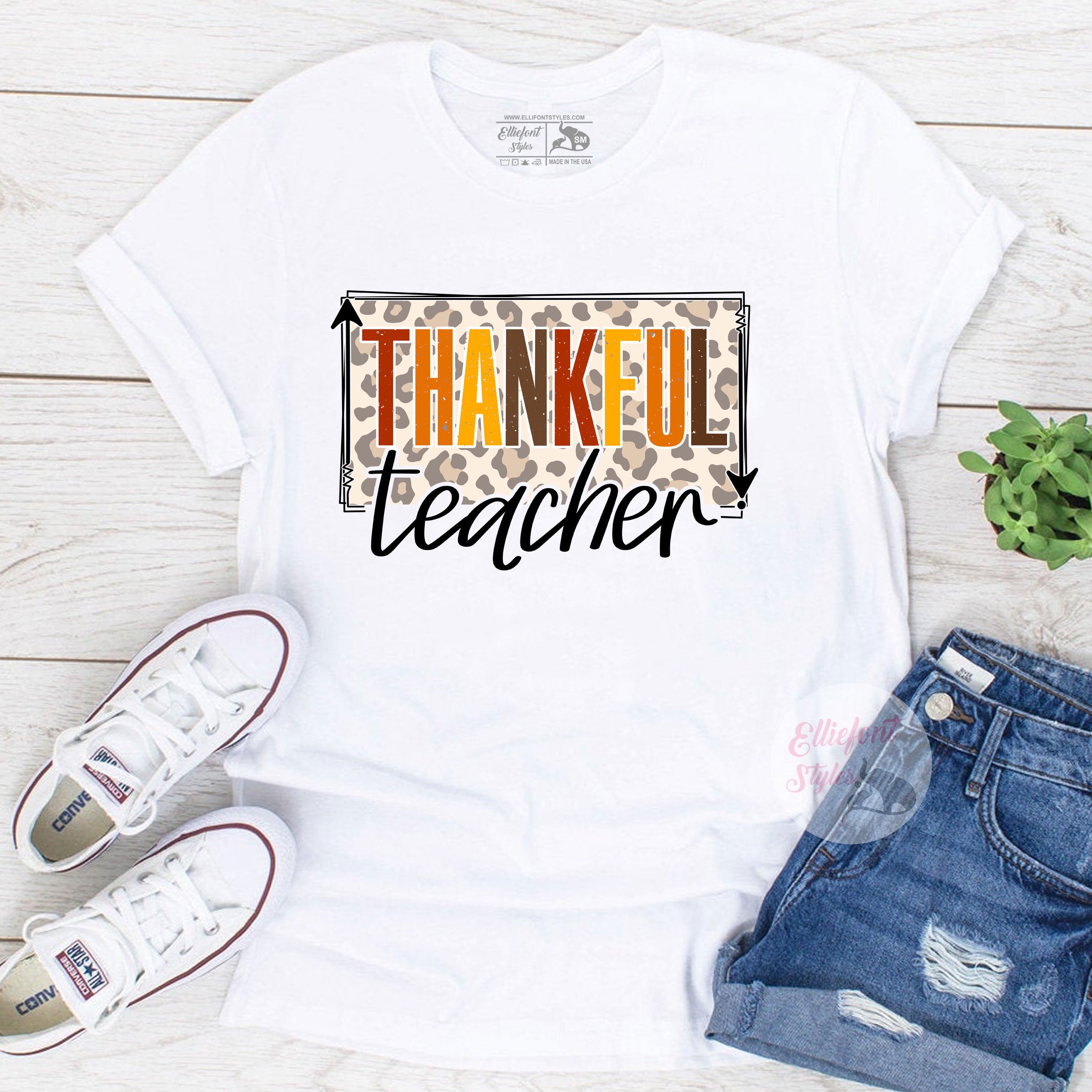 Fall festival top for educators with thankful theme and seasonal colors