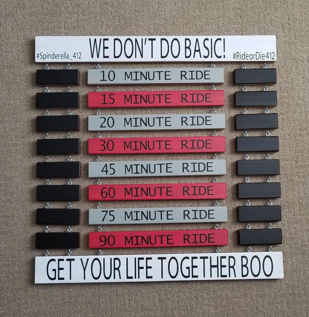 Handcrafted solid wood cycling PR display personalized for each rider